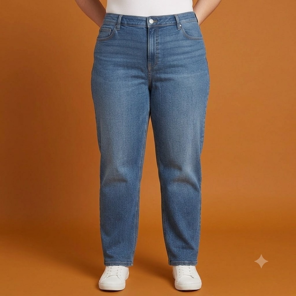 Old Navy Wow Boyfriend‎ Jeans Womens 20 Mid-Rise Medium Wash Stretch EUC
